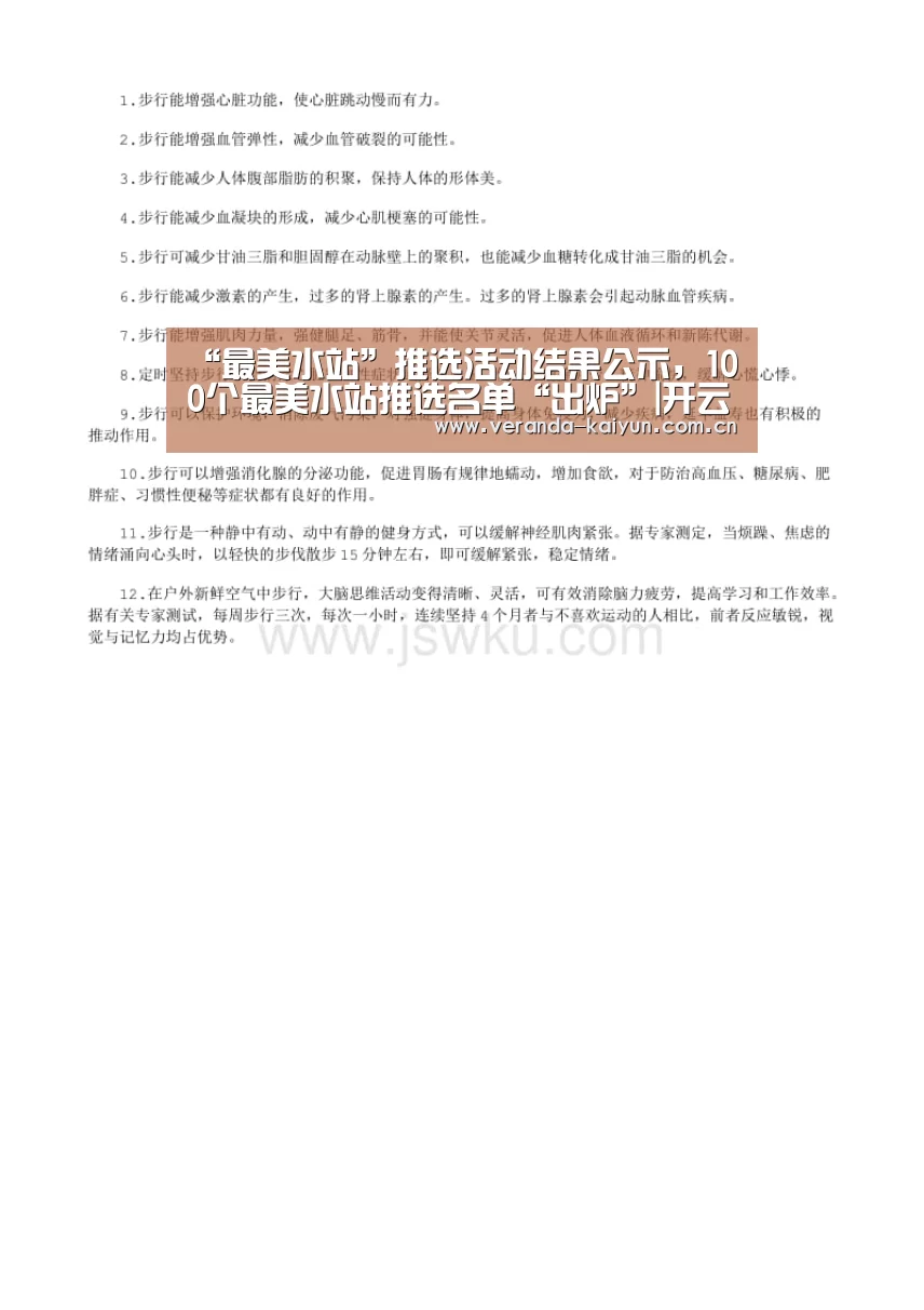 “最美水站”推选活动结果公示,100个最美水站推选名单“出炉”|开云官网(图2) 开云官方入口